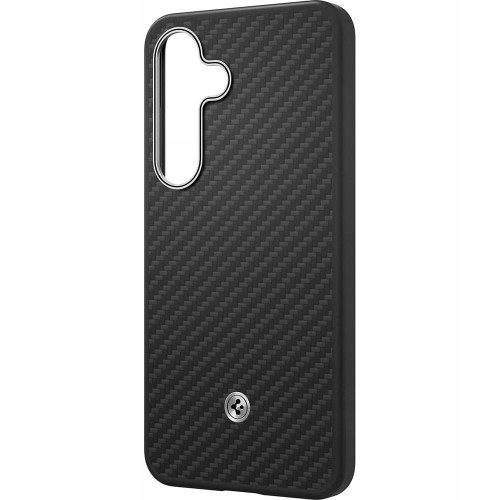 Pouzdro Spigen Enzo Aramid pro Galaxy S25 Plus, černo-stříbrné