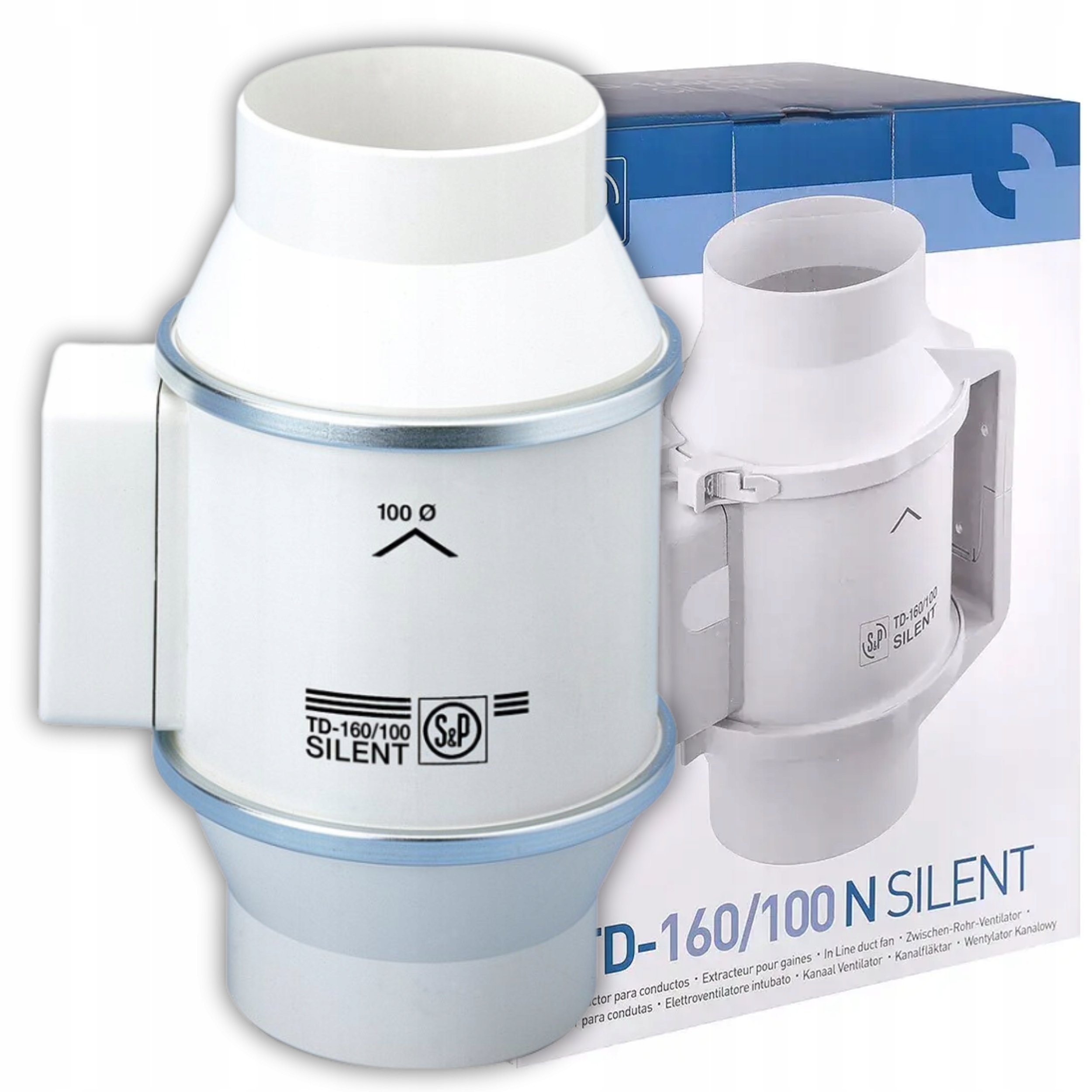 Kanálový Ventilátor Tichý 100 mm 180 m3/h