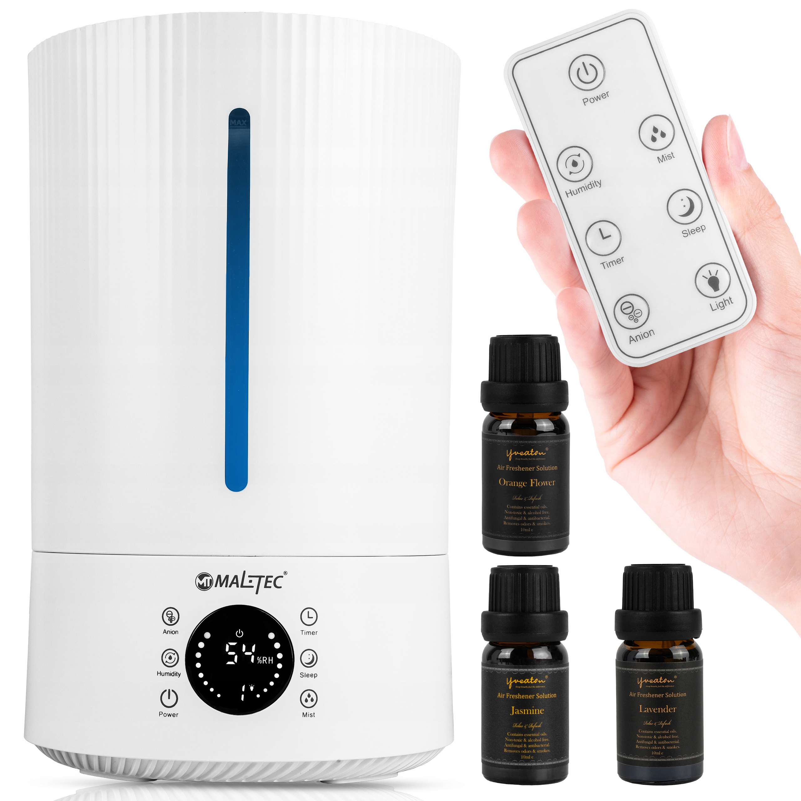 Nawilżacz Powietrza Jonizator 5L Aromaterapia Dyfuzor Olejki Zapachowe 3W1