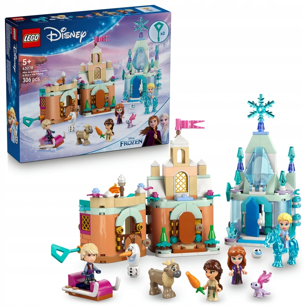 Lego Disney 43278 Miniaturní hrad Arendelle a Elsa a její ledový palác