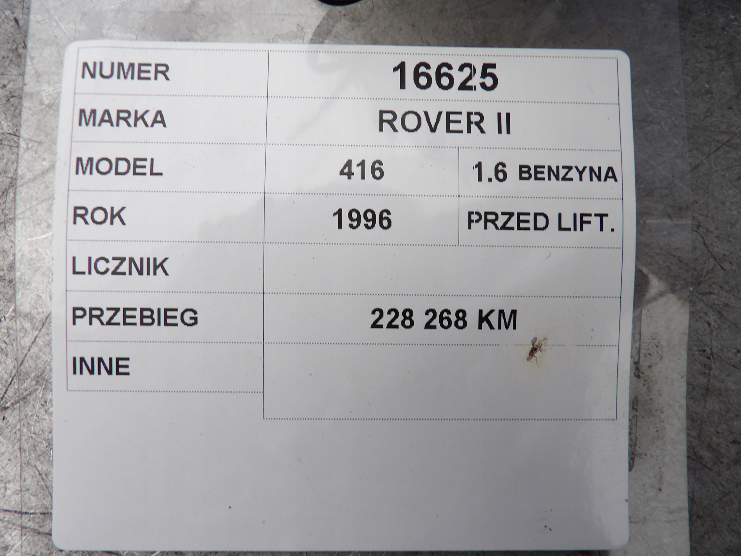 Rover II 416 dials, liczniki AR-0026-015