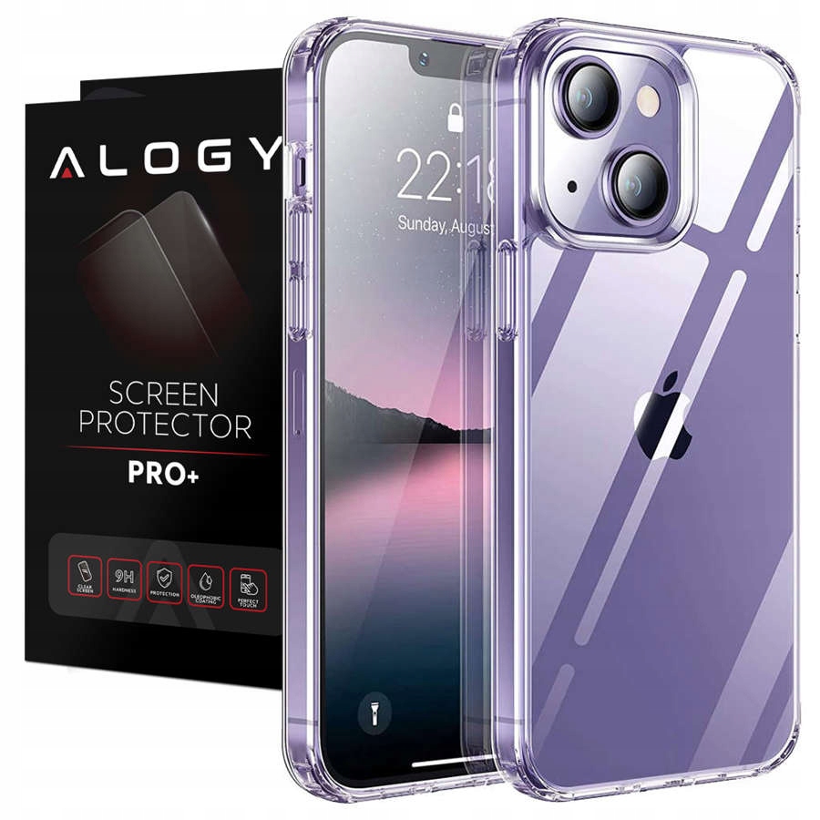 

Etui do iPhone 14, pokrowiec, Alogy Hybrid Szkło