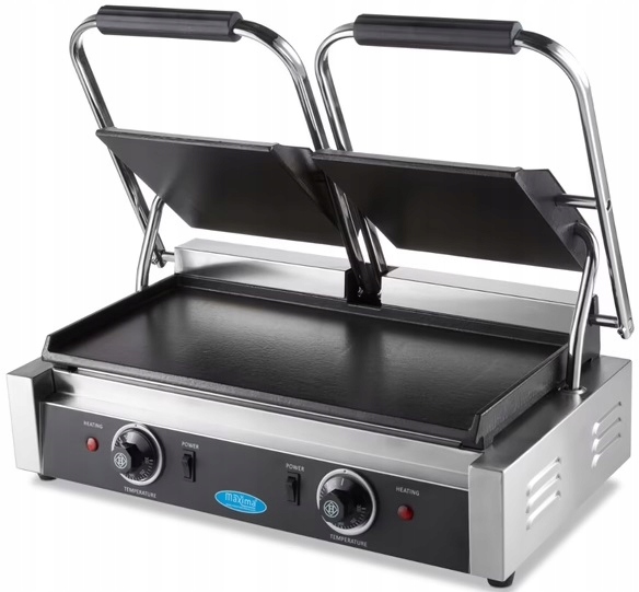 Grill Kontaktowy Elektryczny Podwójny Gładki 3600W 47 cm Maxima 09300437