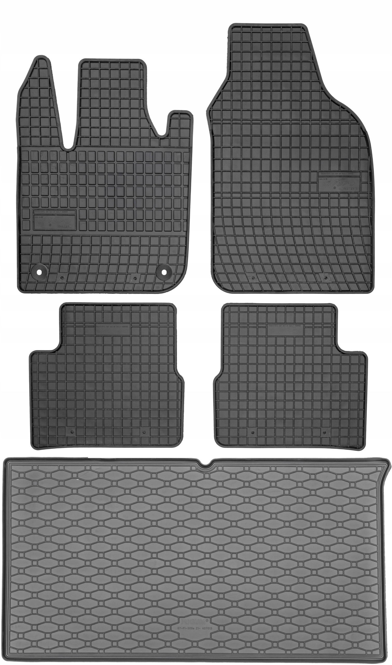 Fiat 500e II 2020- Hatchback Sada Koberce batožinový priestor