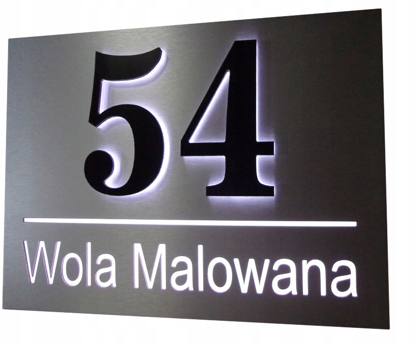 Numer domu podświetlany kaseton LED 40x30cm