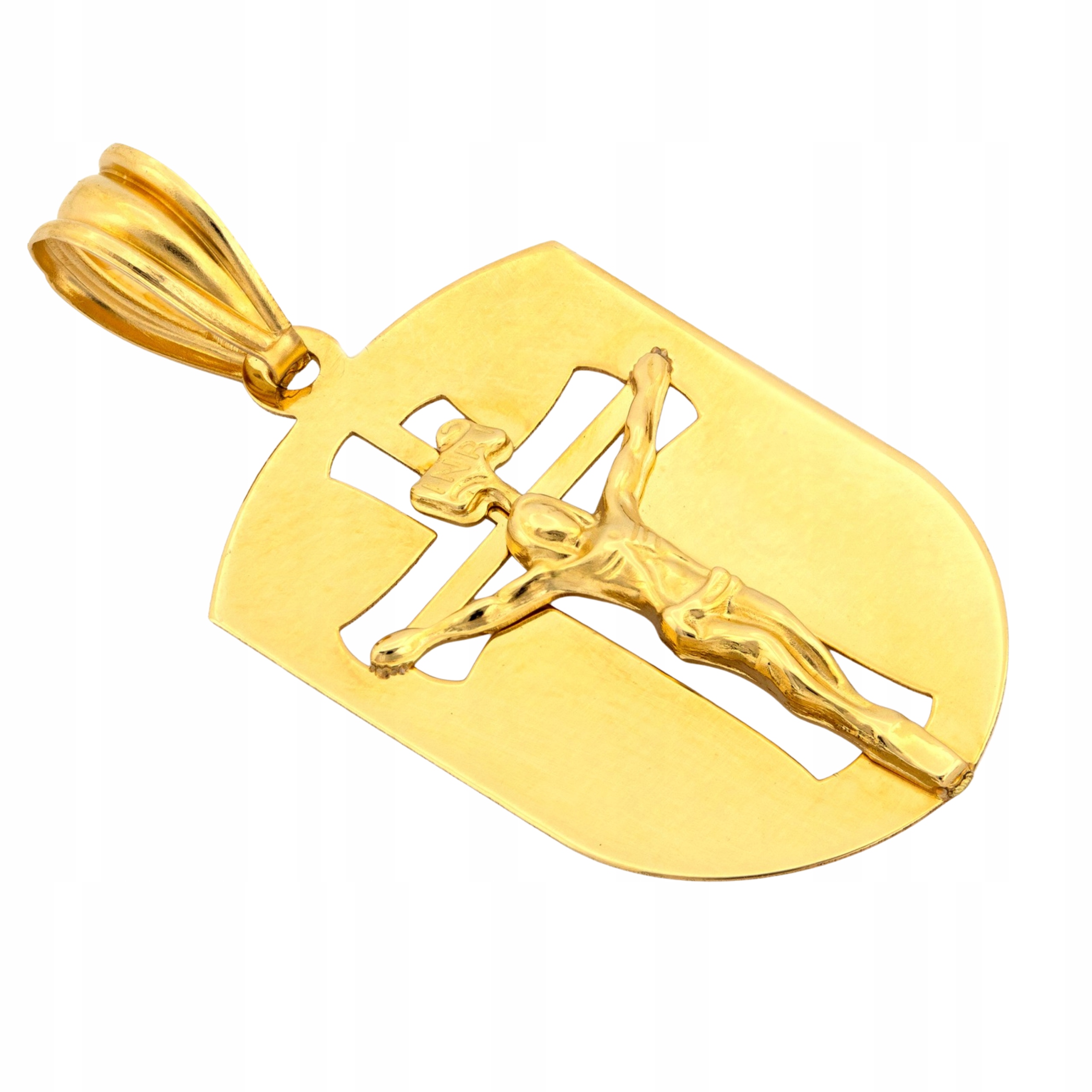Medaile Zlatý Kříž 585 Přívěsek Klasický Křížek Vášeň Dárek křest