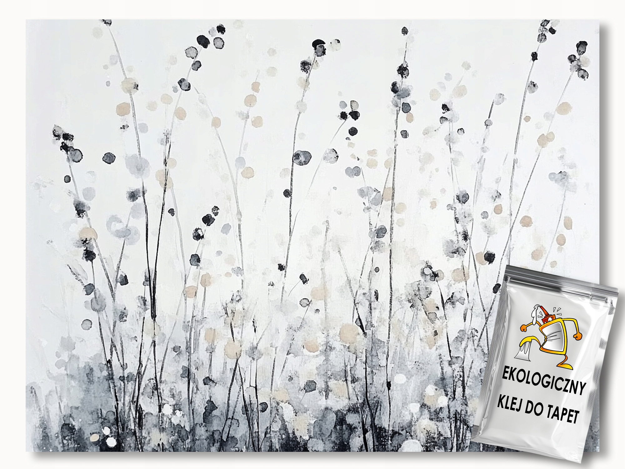 Fototapeta Flizelina Akvarel Abstrakce Louka Květiny Boho 254x184 130g