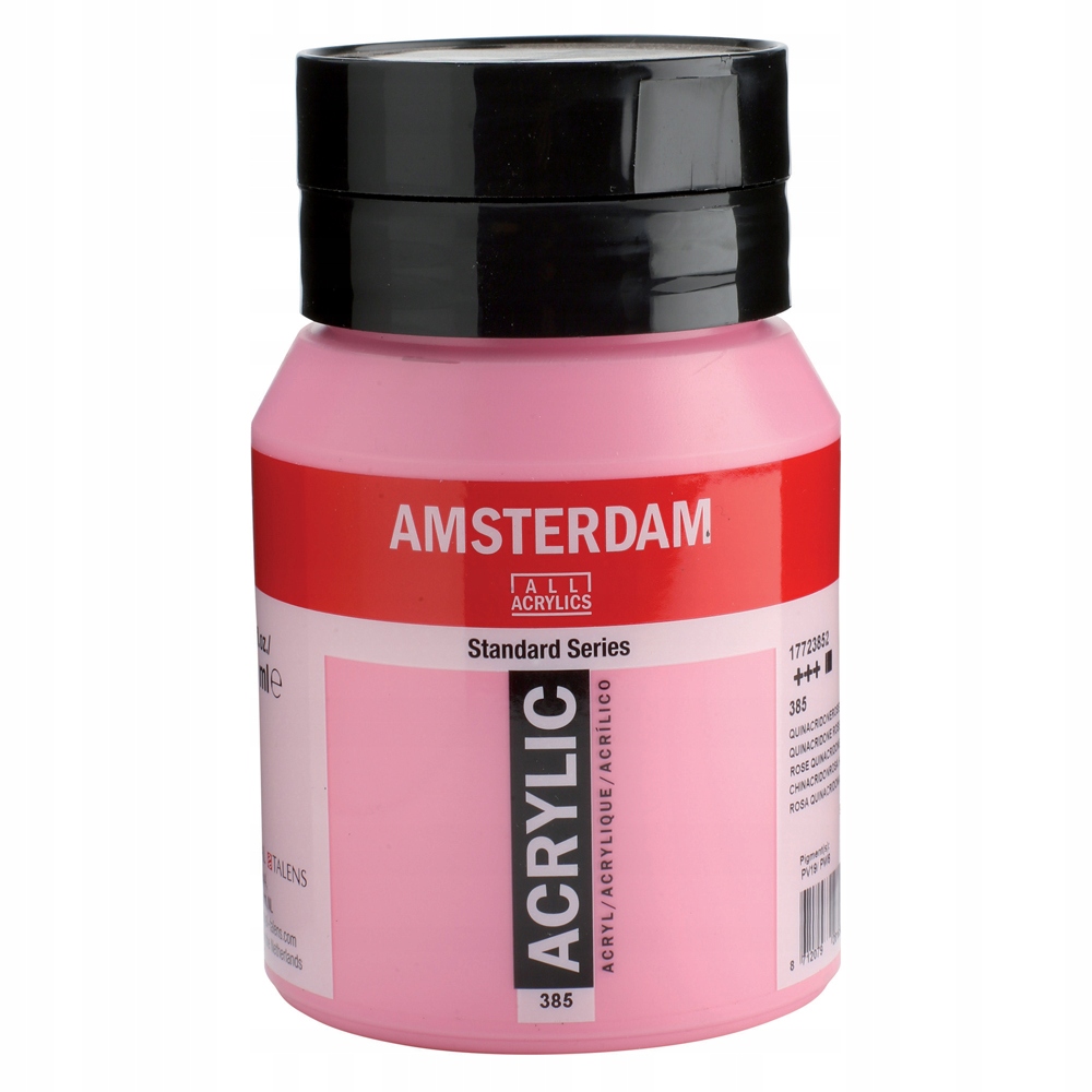 Barva akrylová Amsterdam Talens 500ml 385 Quinacridone Rose Light