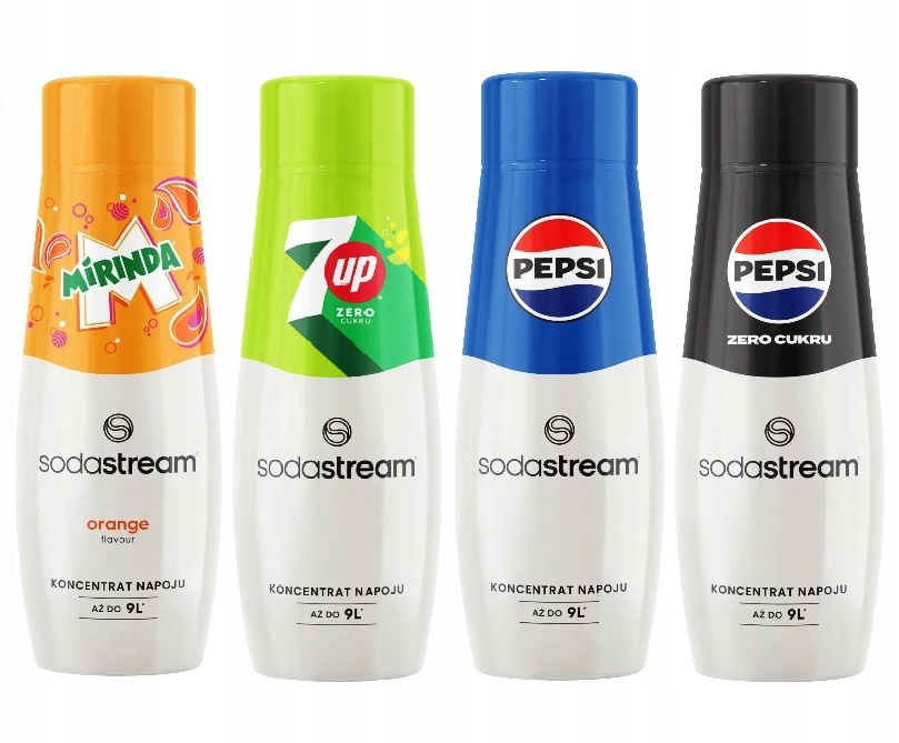 Syrop Sodastream 7UP, PEPSI, MIRINDA, PEPSI MAX 4x440 ml