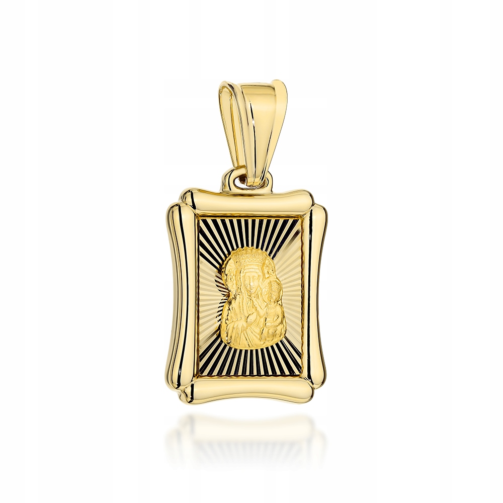 Zlatý medailon 585 Panna Maria Čenstochovská v diamantovém obrazu 4.18 g