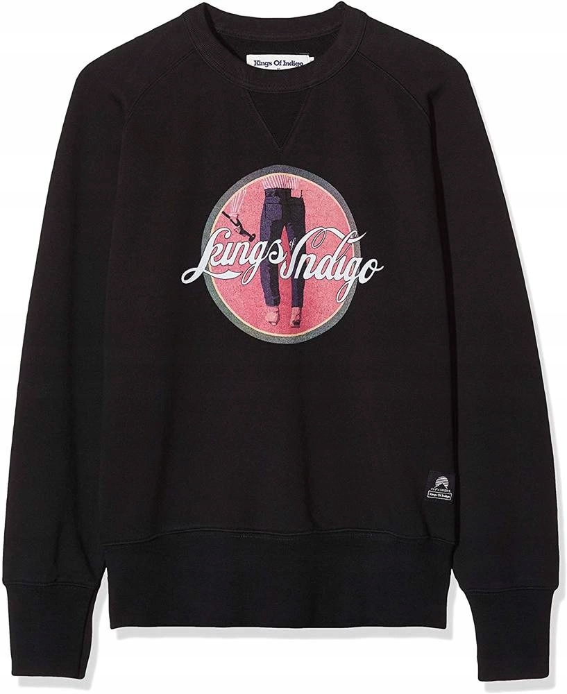 Mikina Kings Of Indigo pánská bavlněná černá tepláková vel. S