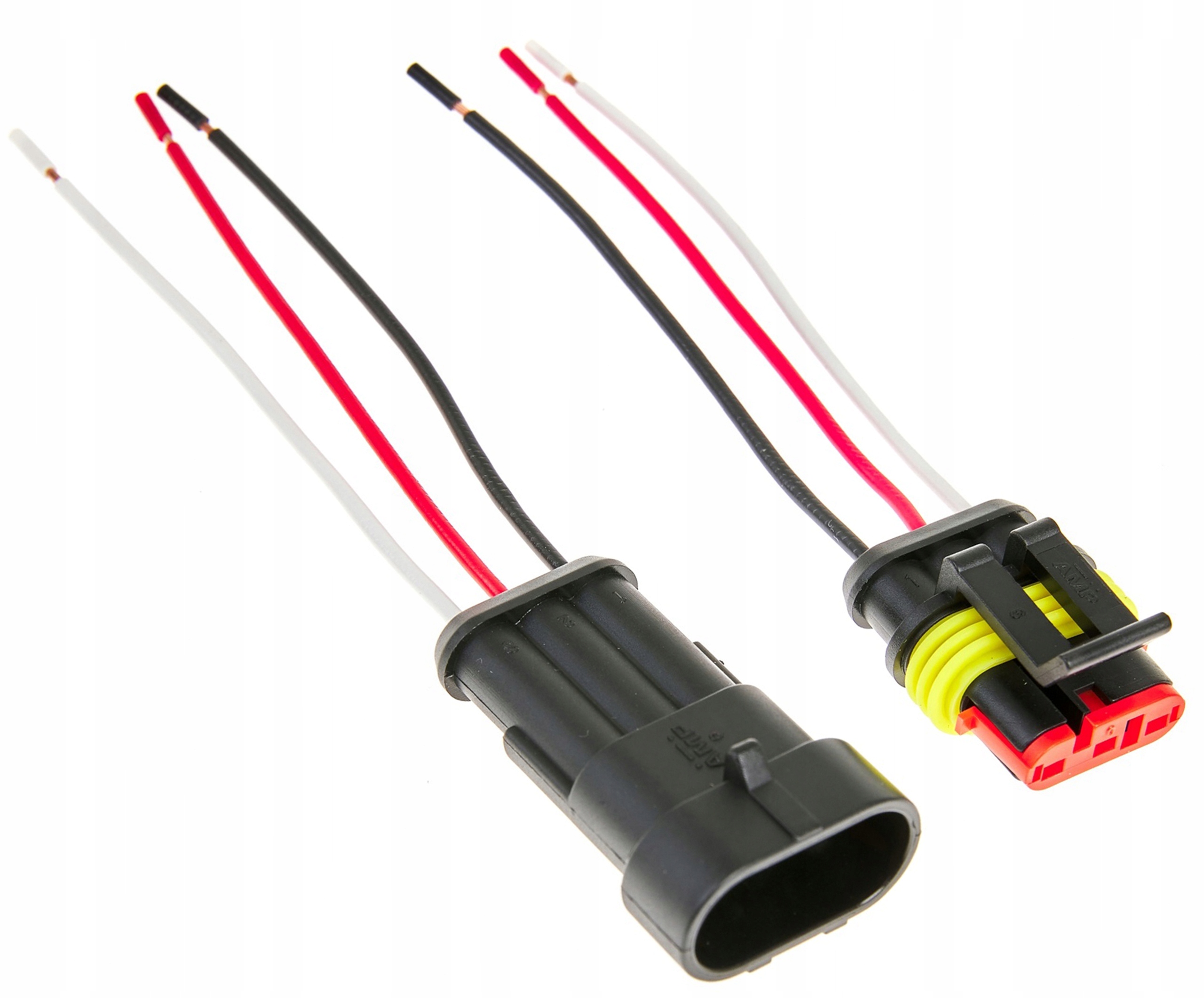 KOSTKA WTYK ZŁĄCZE HERMETYCZNE SUPERSEAL 3 PIN 1.5 Z KABLEM SAMOCHODOWE