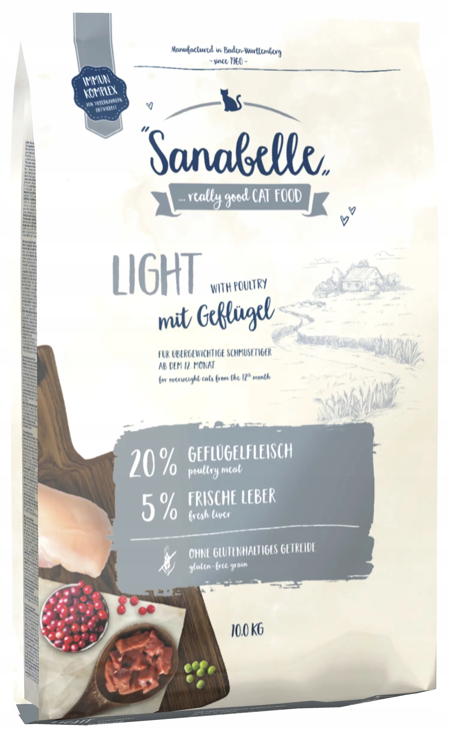 Sanabelle bosch karma dla kota z nadwagą 25% mięsa bez pszenicy 10 kg