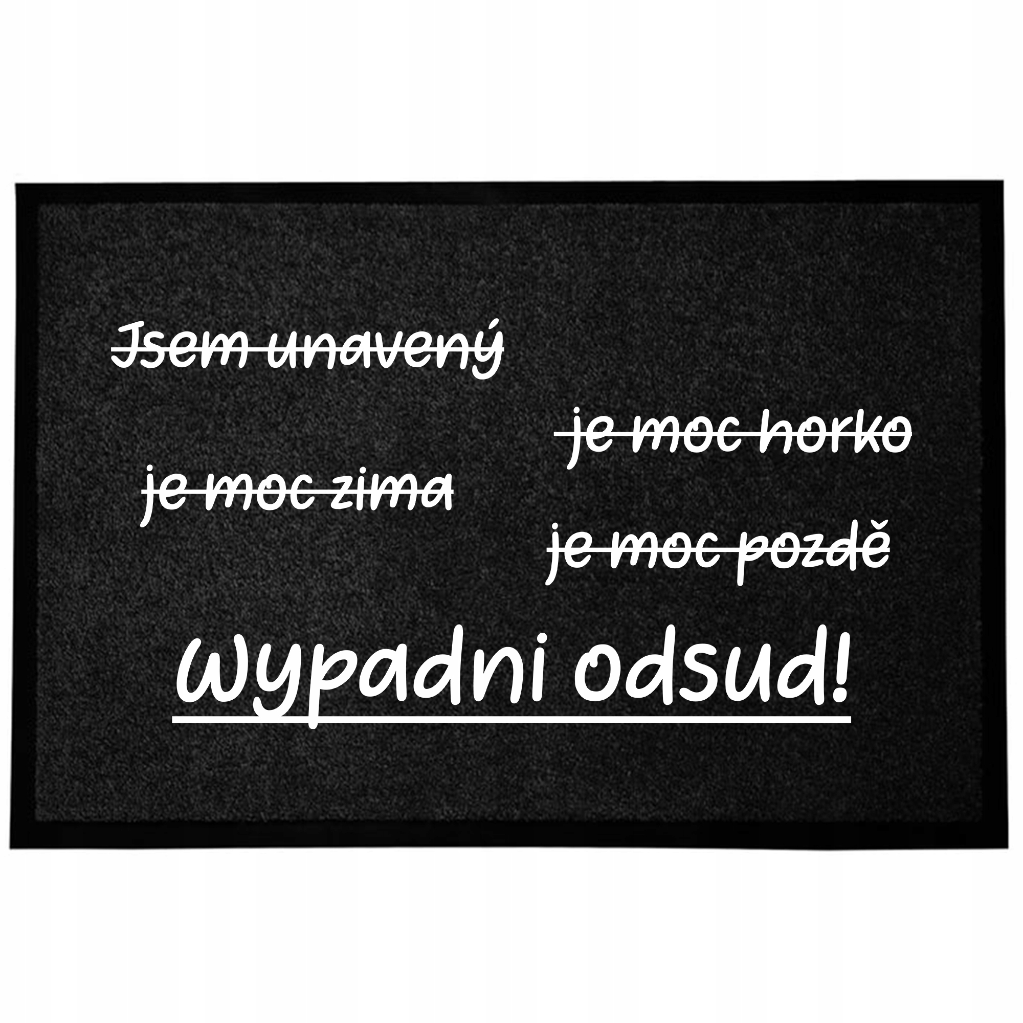 Wycieraczka Czarna Zły Humor Do Mieszkania Zabawne 60x40cm