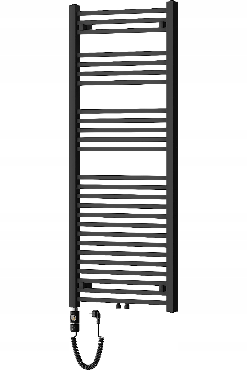 Grzejnik łazienkowy elektryczny pionowy Mexen Pluton 1450x600 wodny czarny