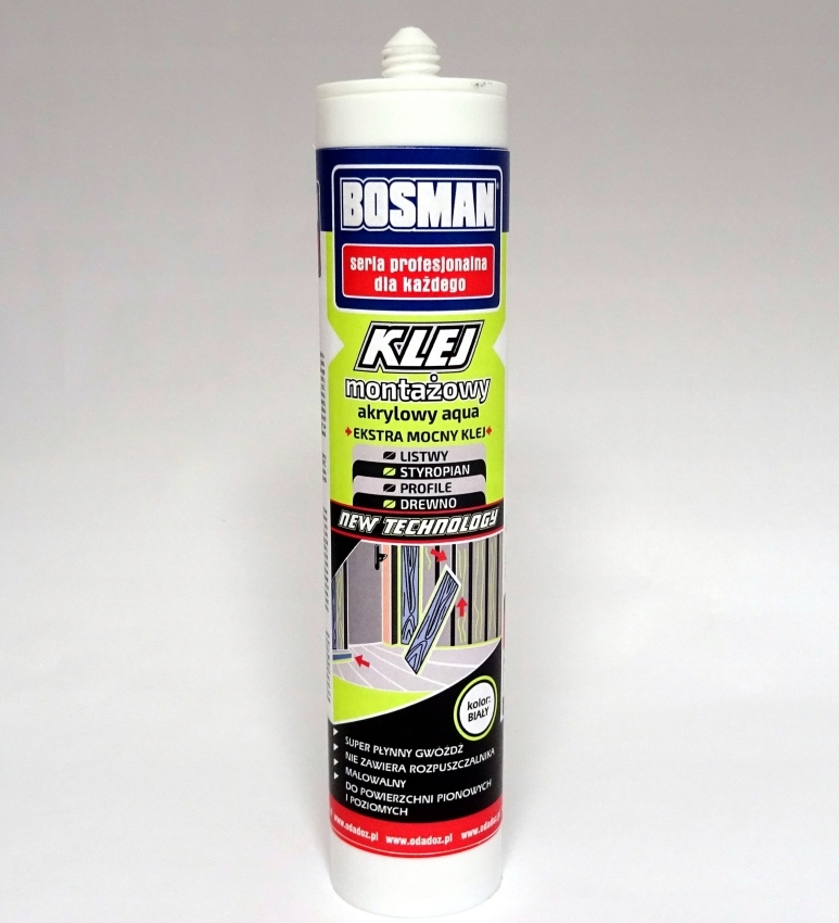 Klej Montażowy Akrylowy Wodny Bosman