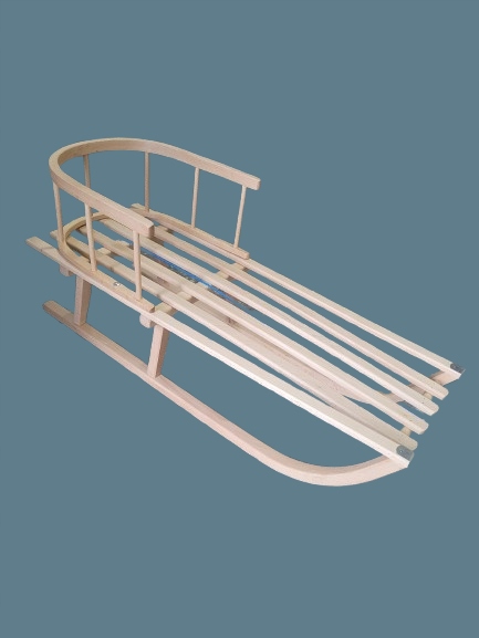 Sanki Drewniane z Oparciem+Sznurek Tradycyjne