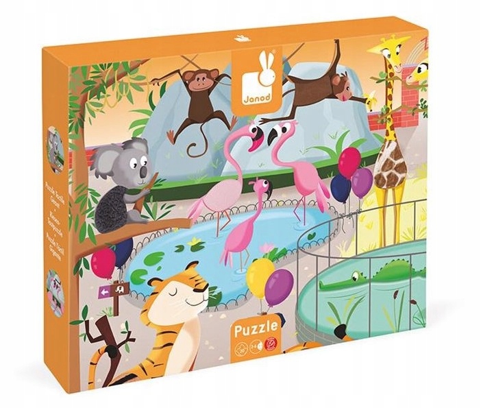

Puzzle sensoryczne 20 el. wycieczka Zoo Janod 3+