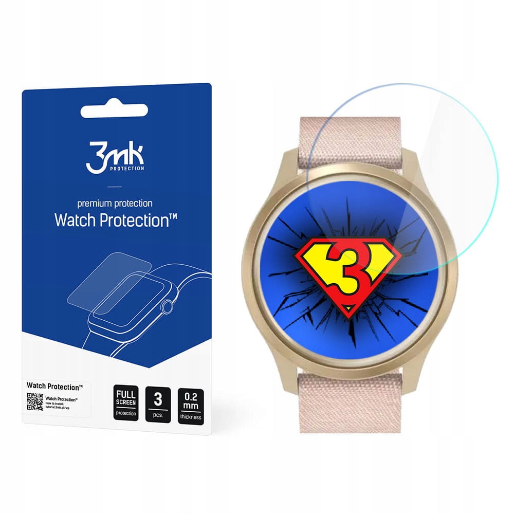 

3x Folia do Garmin Vivomove Style 42mm 3mk Watch