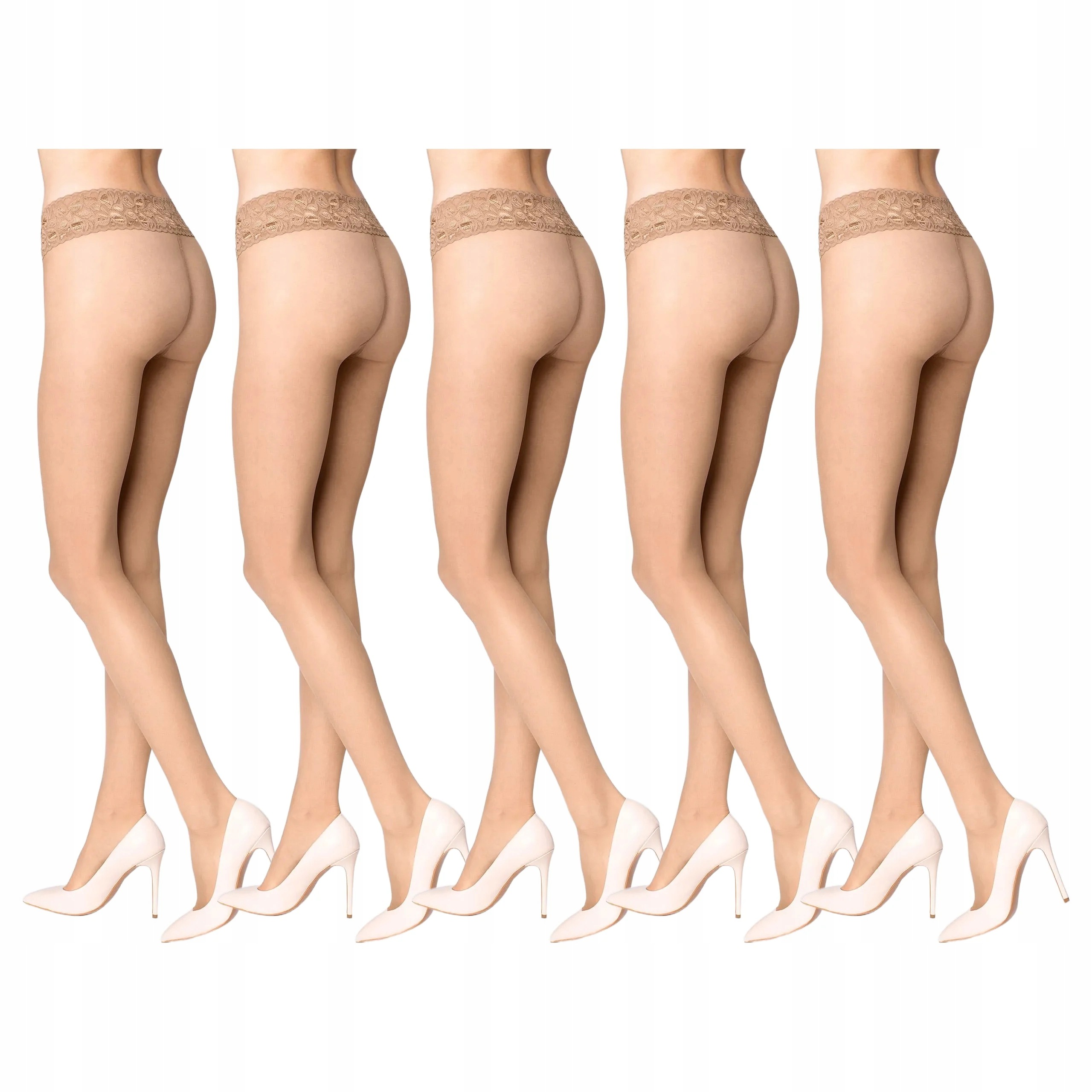 5 x Punčocháče Erotic Vita Bassa 30 den Marilyn Beige 2-S