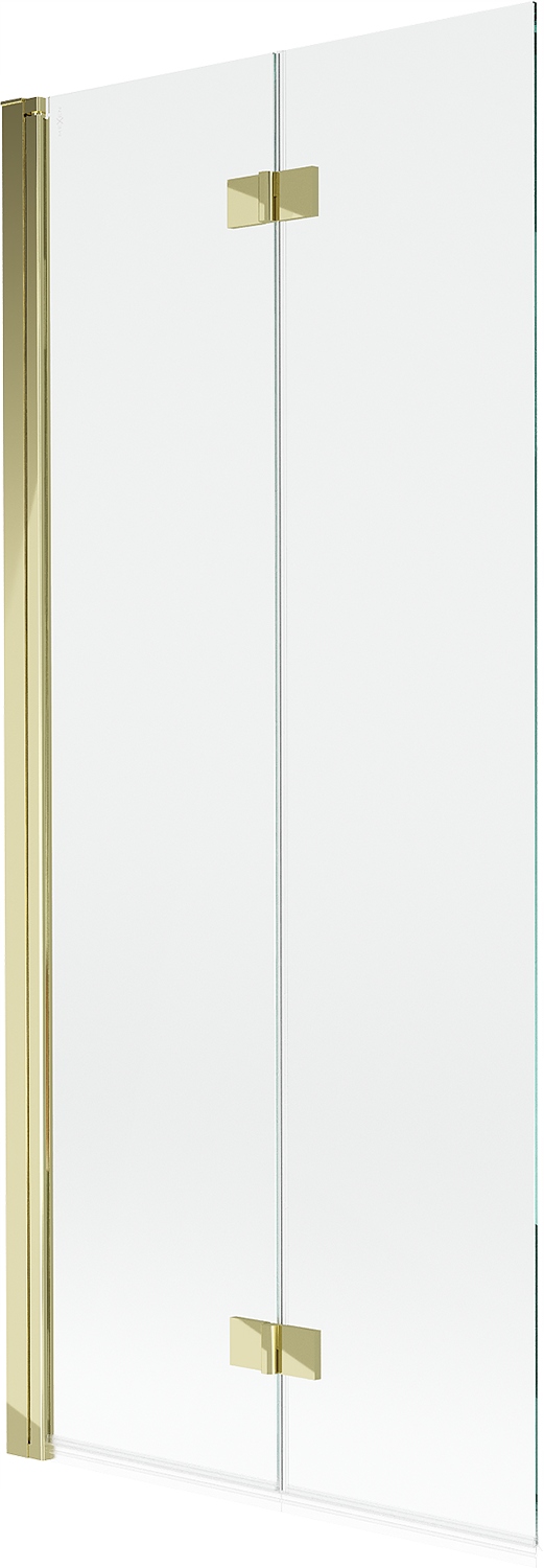 Mexen Mist Parawan Nawannowy 2-SKRZYDŁOWY Lewy 80X150 CM Transparent Złoty
