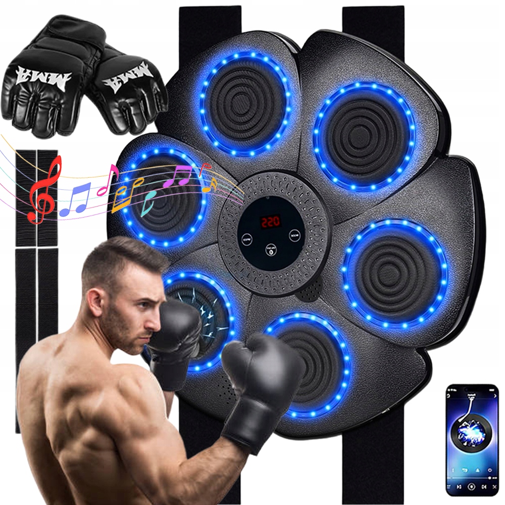 Music Boxing Machine W Treningowy Ściana Bokserska Z Rękawice Bokserskie