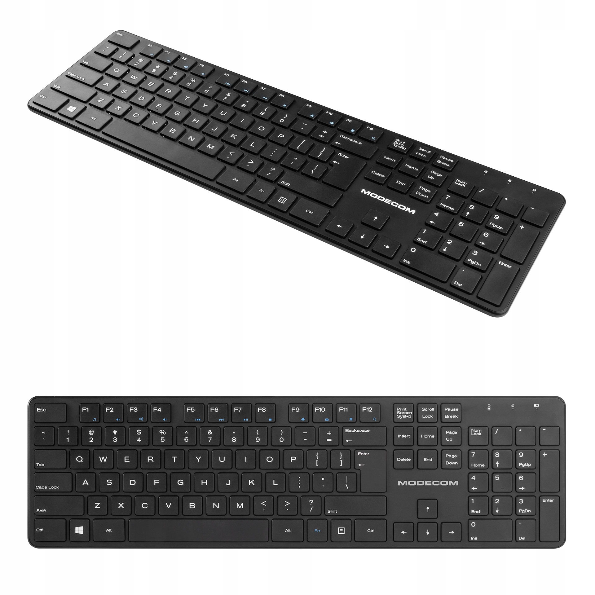 Bezdrátová klávesnice Modecom MC-700W nůžková jako u notebooku tichá slim