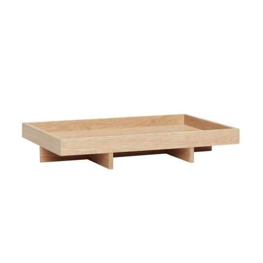 Hübsch Elevate Podstavec Podnos Dubový 46 cm