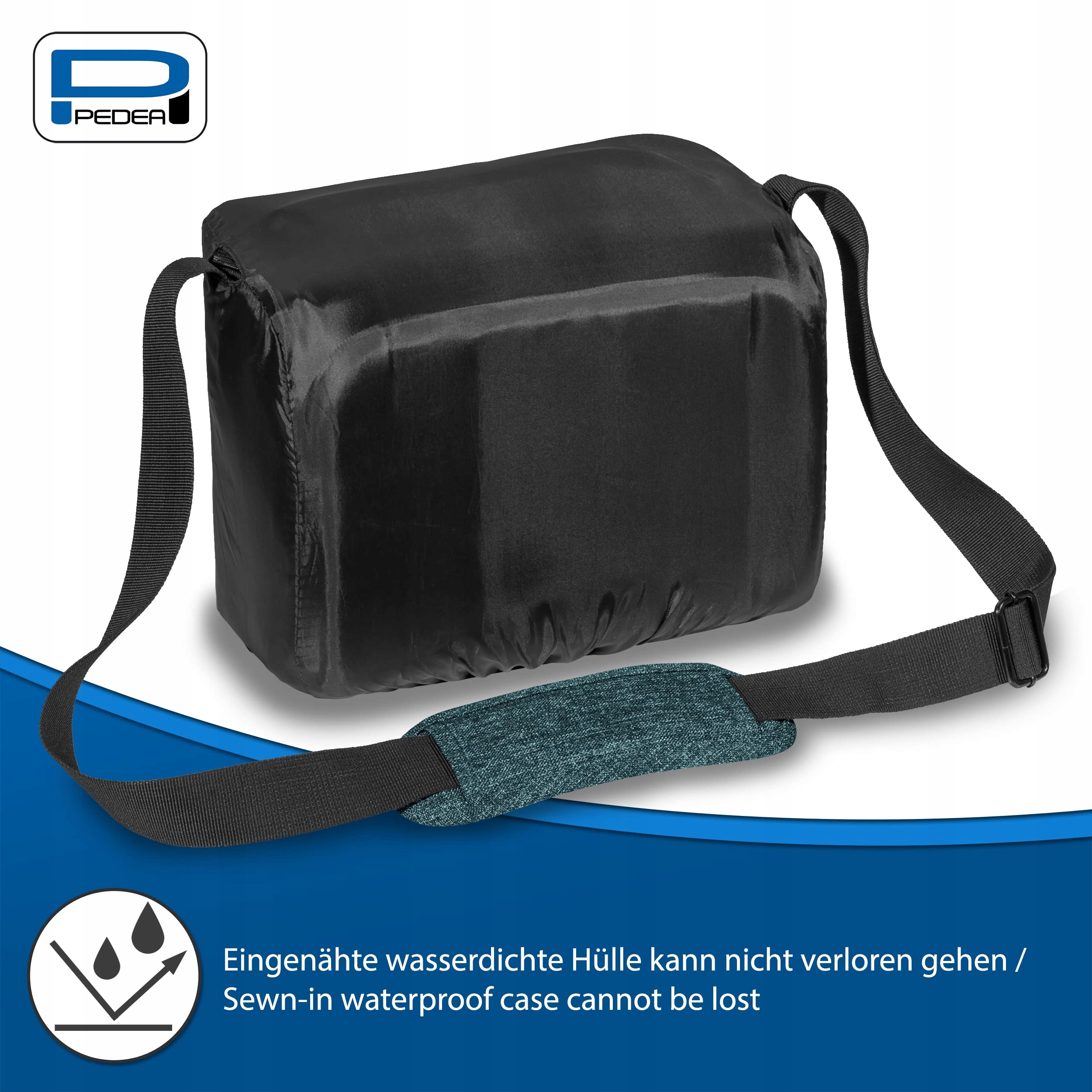 PEDEA Torba Na Aparat DSLR SLR Systemowa XL Wodoodporna Petrol — miniatura 4