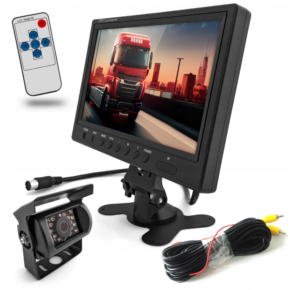Monitor 9'' Cúvacia kamera Linky Bus Tir Kábel 15 m