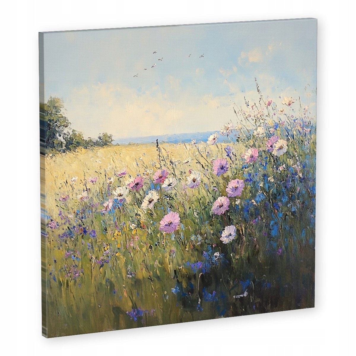 Obraz Na Plátně Canvas Pohled Na Krajinu Louka Pole Květiny Léto Příroda 60x60
