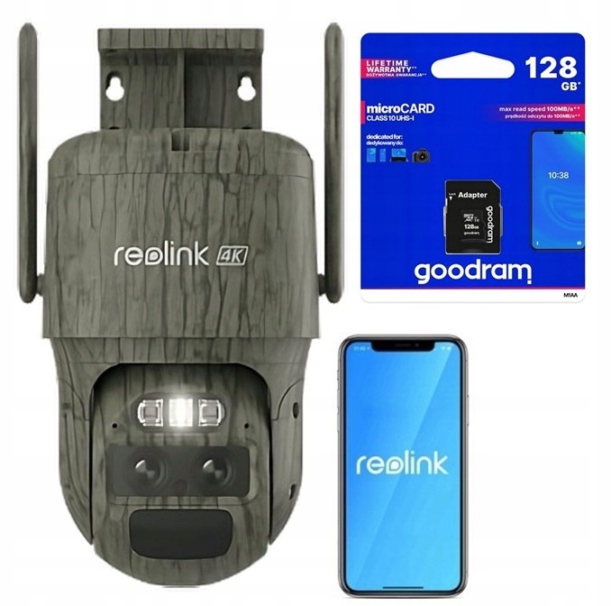 Kamera Reolink Trackmix Series G770 maskovací Lte 8MP akumulátor 128 Gb paměťová karta