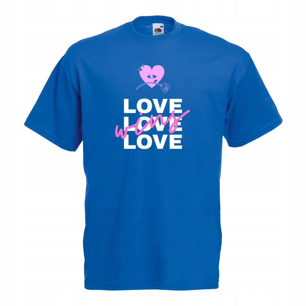 

Koszulka love wins miłość zwycięży L niebieska