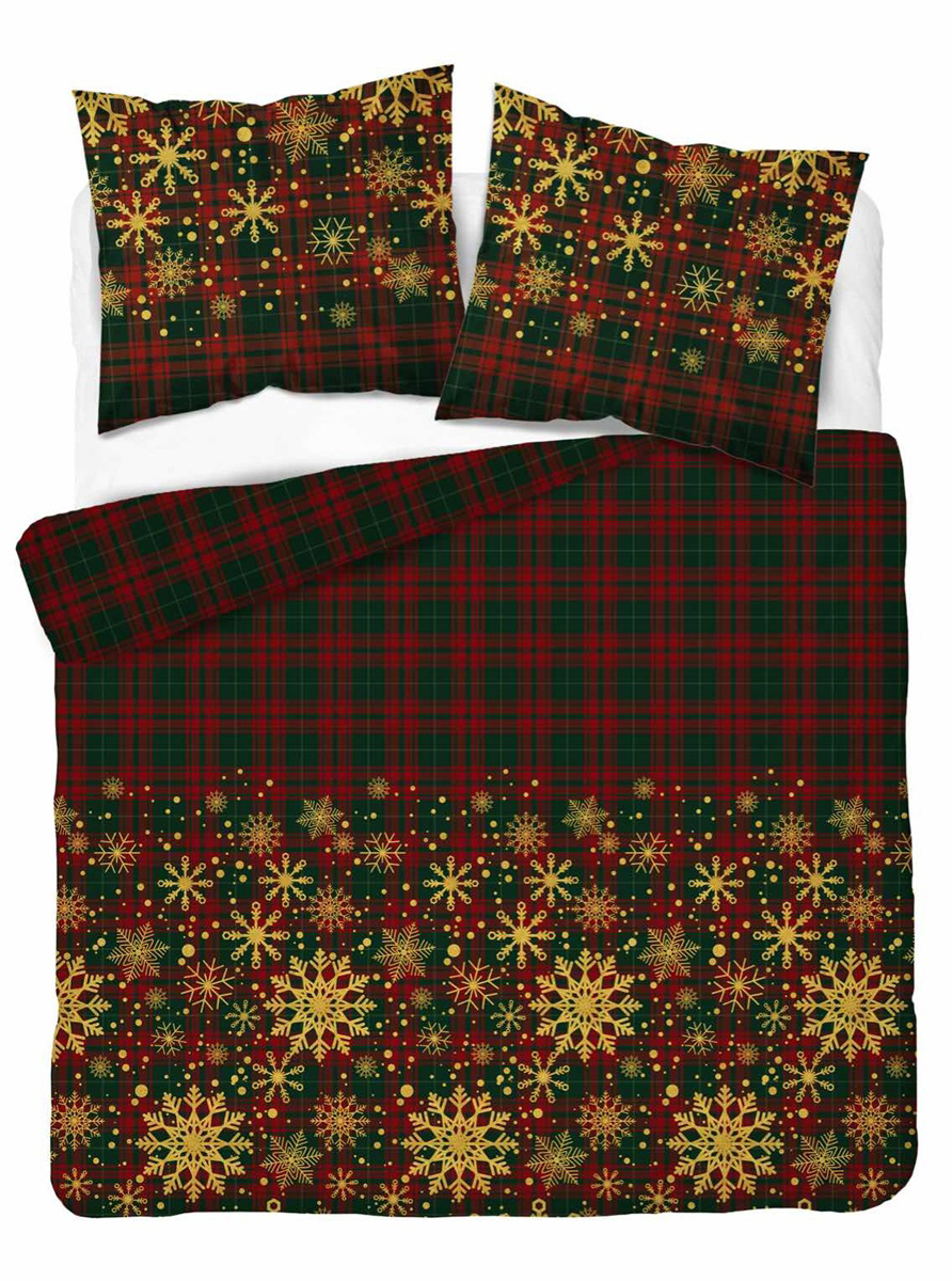 Povlečení Home satin 140x200 100% bavlněný satén Vánoce