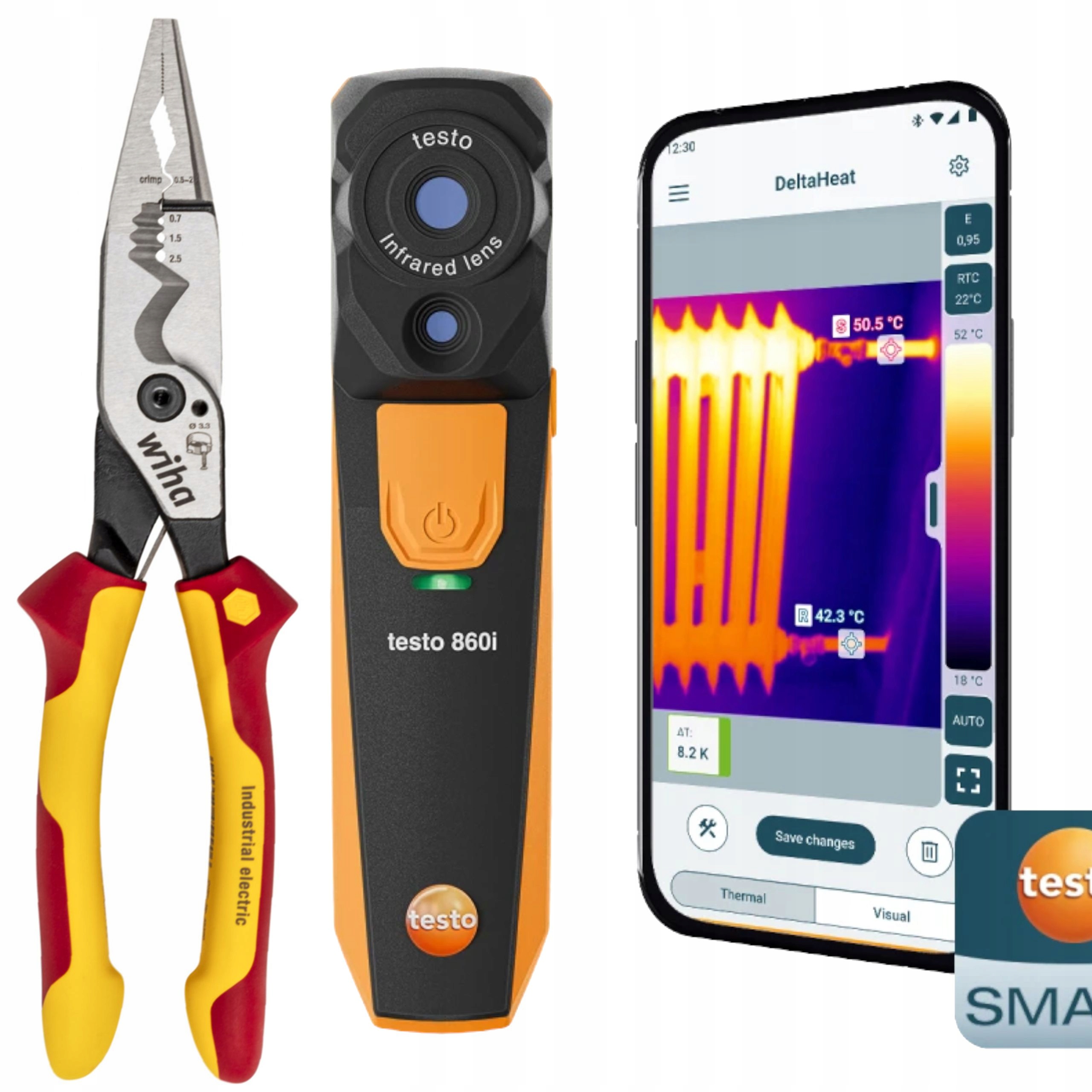 Wiha 45705 Univerzální kleště Industrial 8v1 Termovizní Kamera Testo