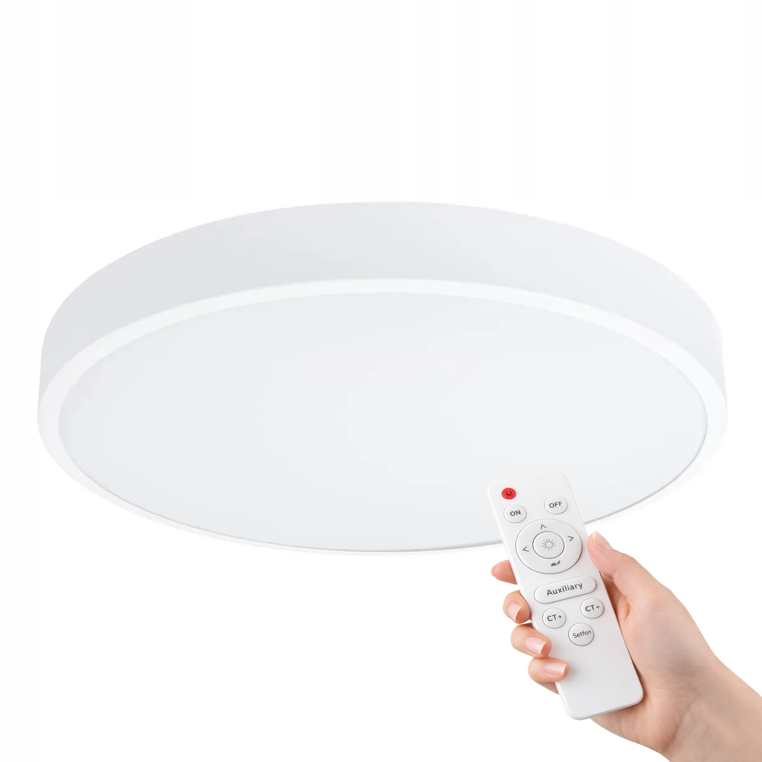 Stropní Svítidlo 50 CM Bílá Stropní Svítidlo Led Kulatý Bílý Loftový Lustr S Dálkovým Ovládáním