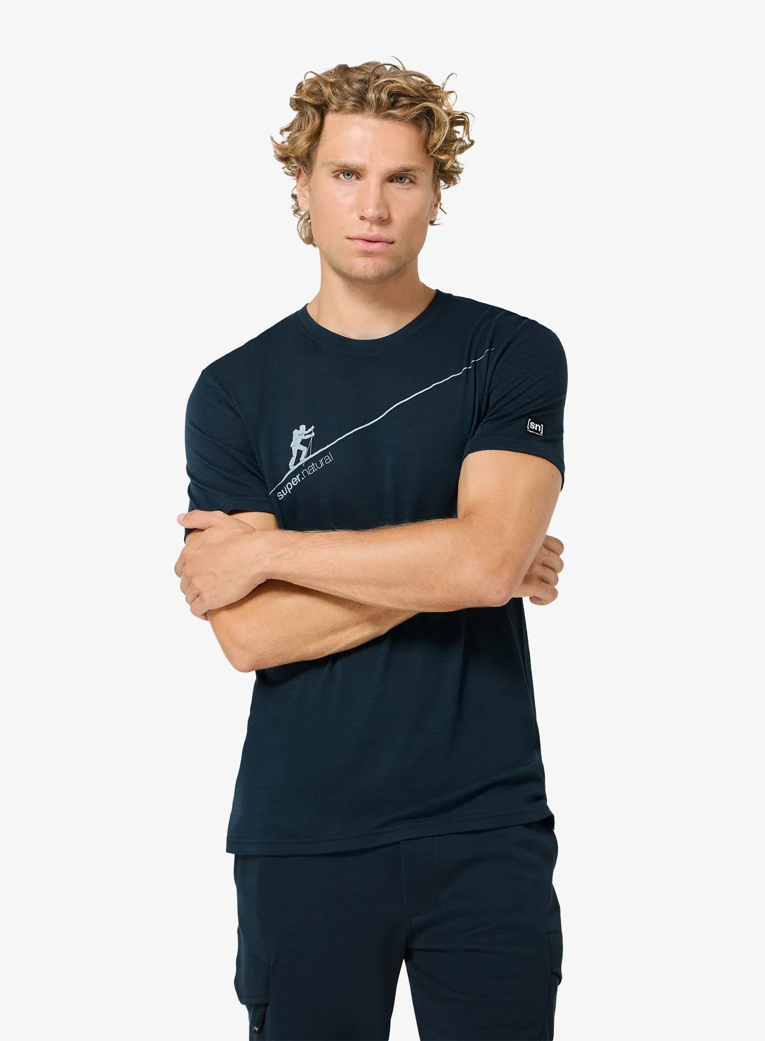 Merino tričko Super.natural Haute Route Tee blueberry/vapor grey XL