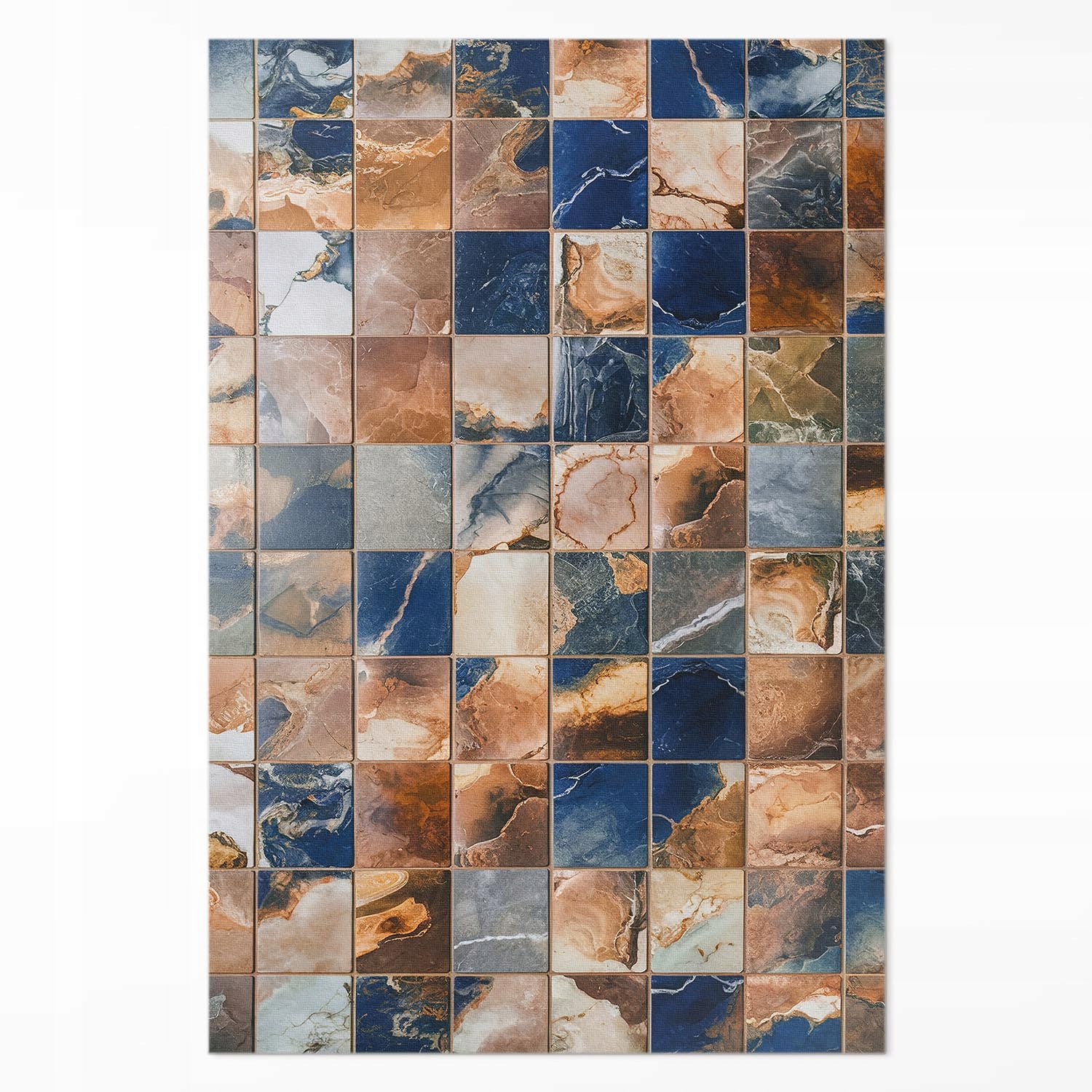 Dekorativní Koberec do interiéru S Potiskem ve vintage stylu, kamenná mozaika, 80 x 120 cm