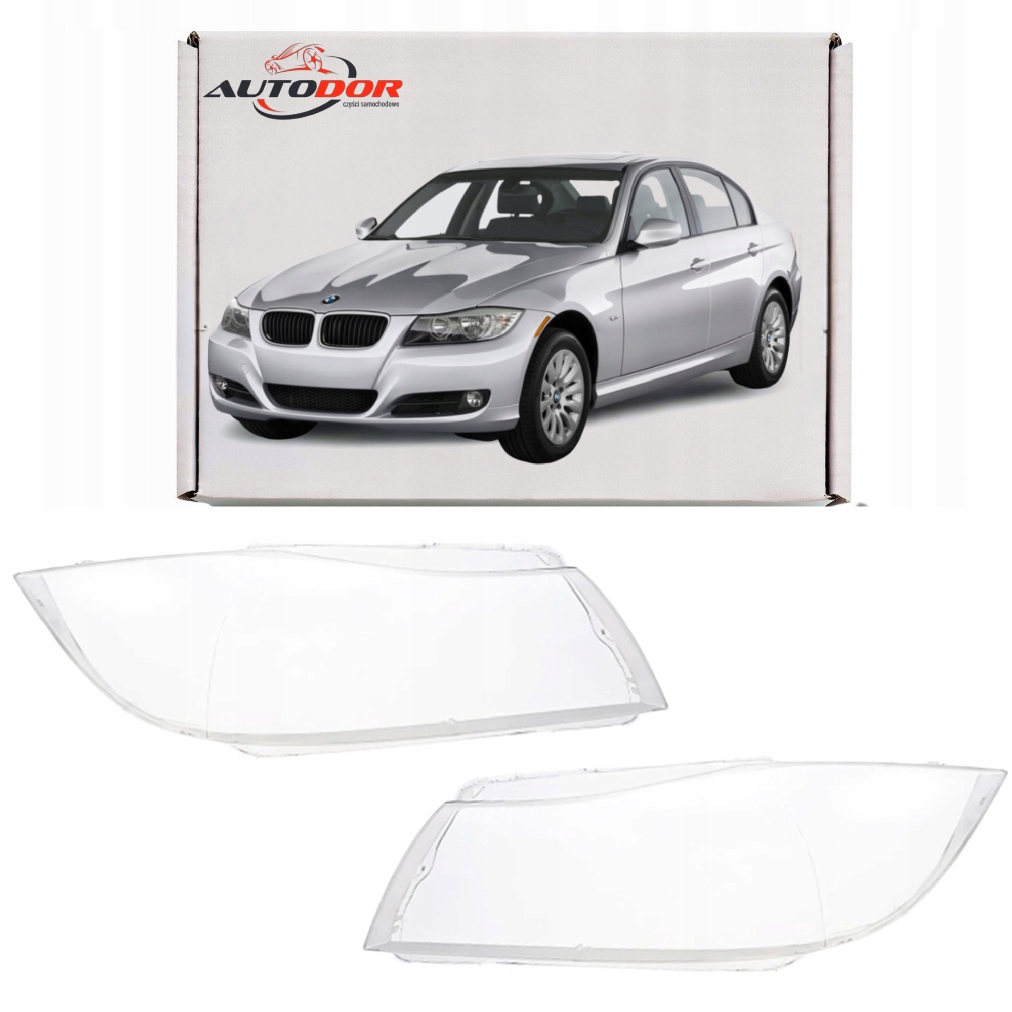 Bmw 3 E90 E91 2004-2012 Skla Světlometů Předních Světlometů Pravá+levá