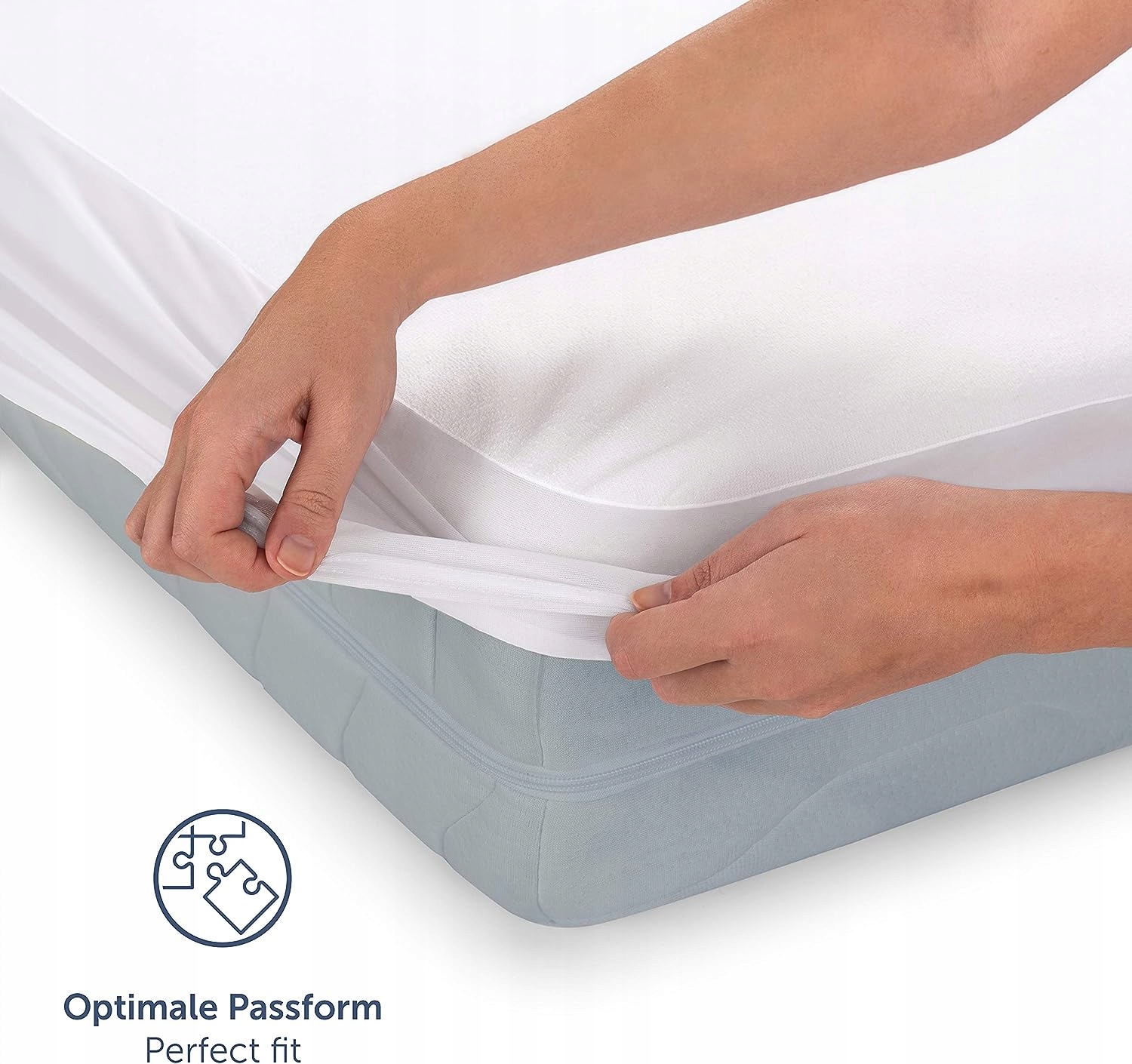 Ochraniacz wodoodporny na materac -pod prześcieradło 200 x 200cm -biały Marka inna