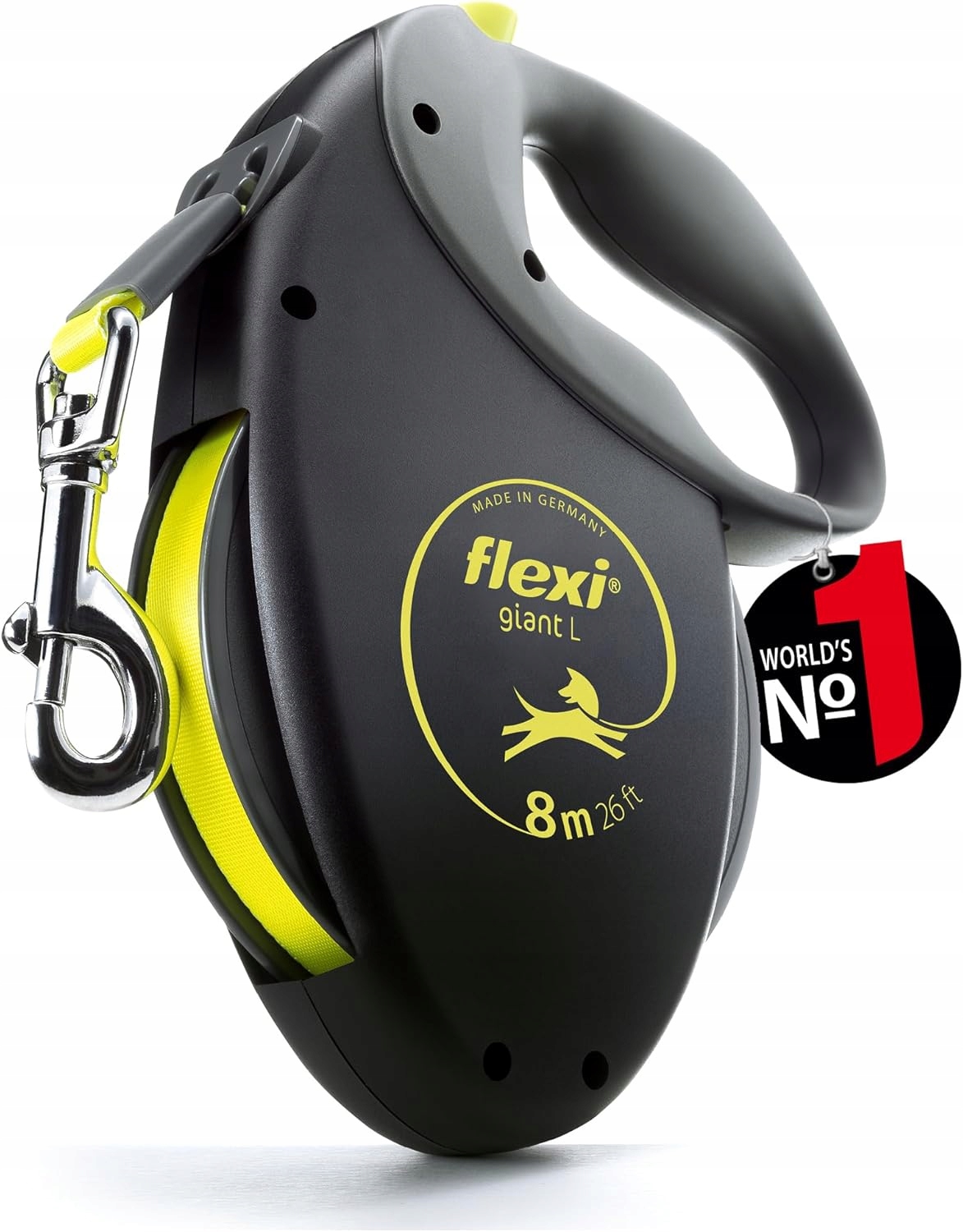 Smycz Flexi Giant 8M Dla Psa Do 50KG Automatyczna Neon