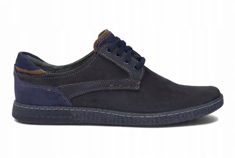 

Półbuty Męskie Buty Casual Skóra 848 Granatowy 44