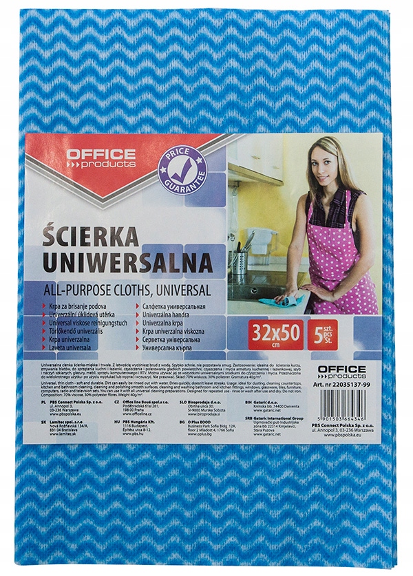 

Ścierka uniwersalna Op 32x50cm 5szt.