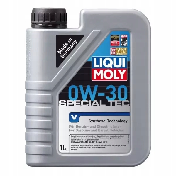 LIQUI MOLY SPECIAL TEC V 0W30 A5/B5 VOLVO 9L Przeznaczenie Samochody osobowe