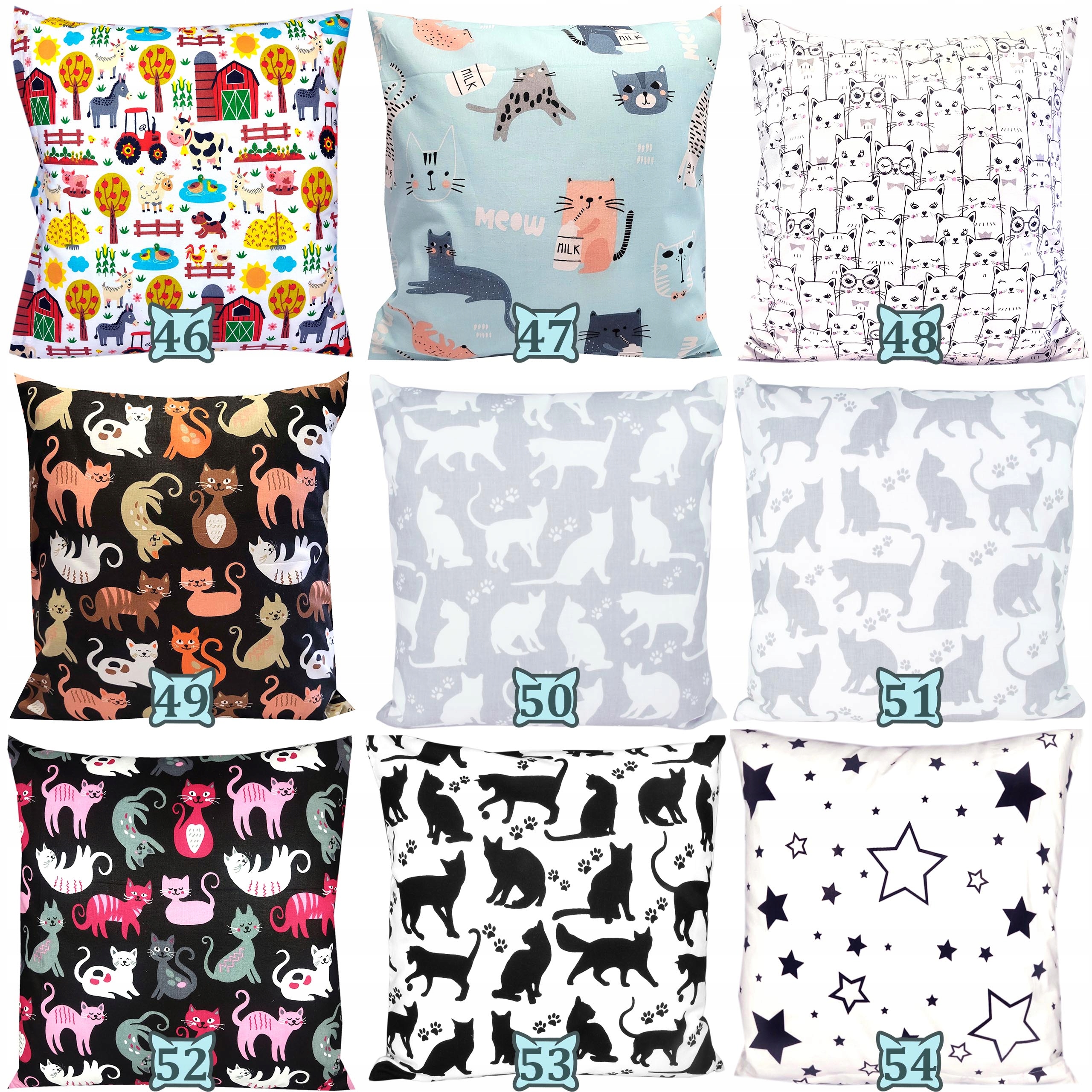 POSZEWKA NA PODUSZKĘ 50x70 BAWEŁNA 100% DUŻY WYBÓR Rodzaj do spania