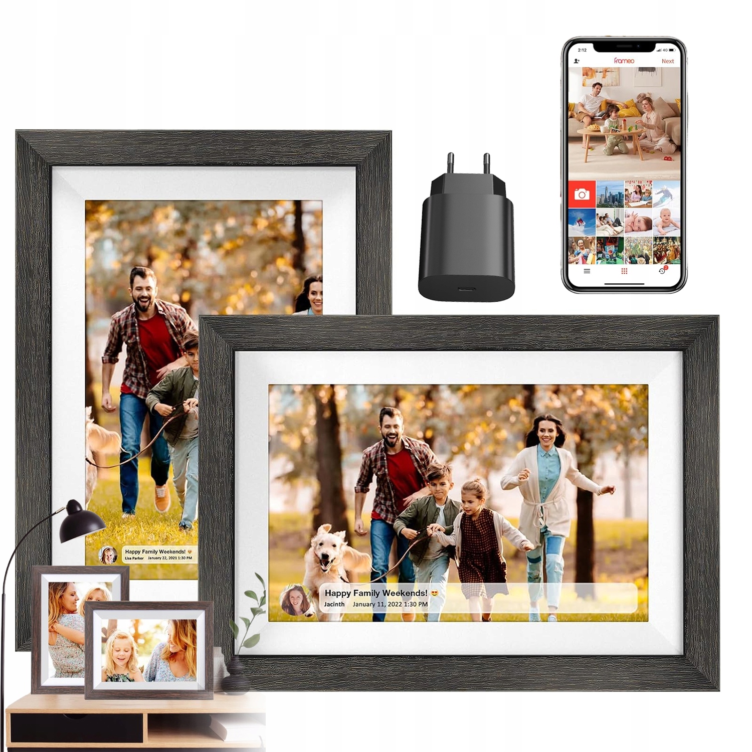 10,1'' Dotykový Digitální Inteligentní Rámeček LCD Wifi Automatické Otáčení 16GB