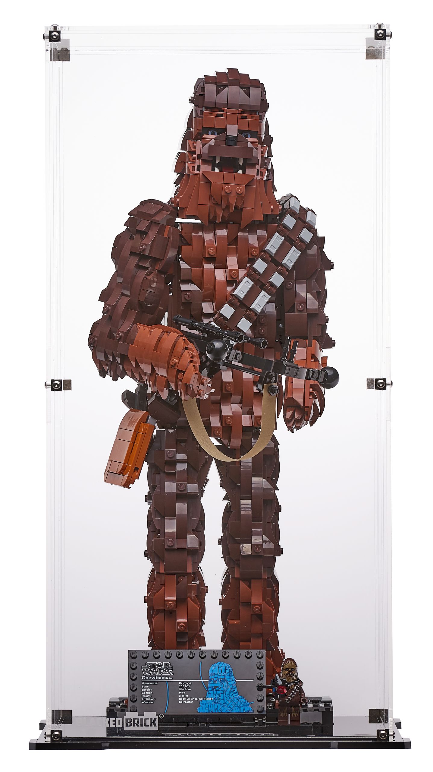 Vitrína Blacked Brick pre Lego Star Wars 75371 Chewbacca