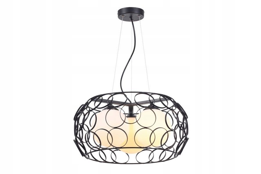 Moderní bílá lampa s drátěným krytem Coolio