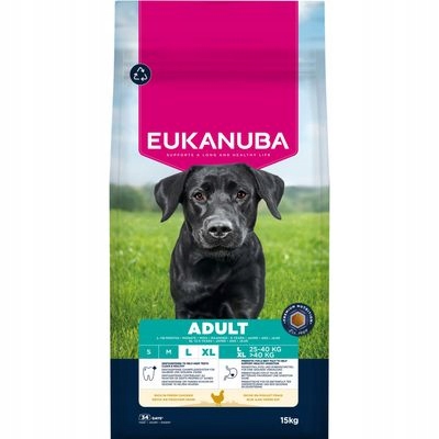 Levně Suché krmivo Eukanuba Adult Large Breed, kuře 15 kg
