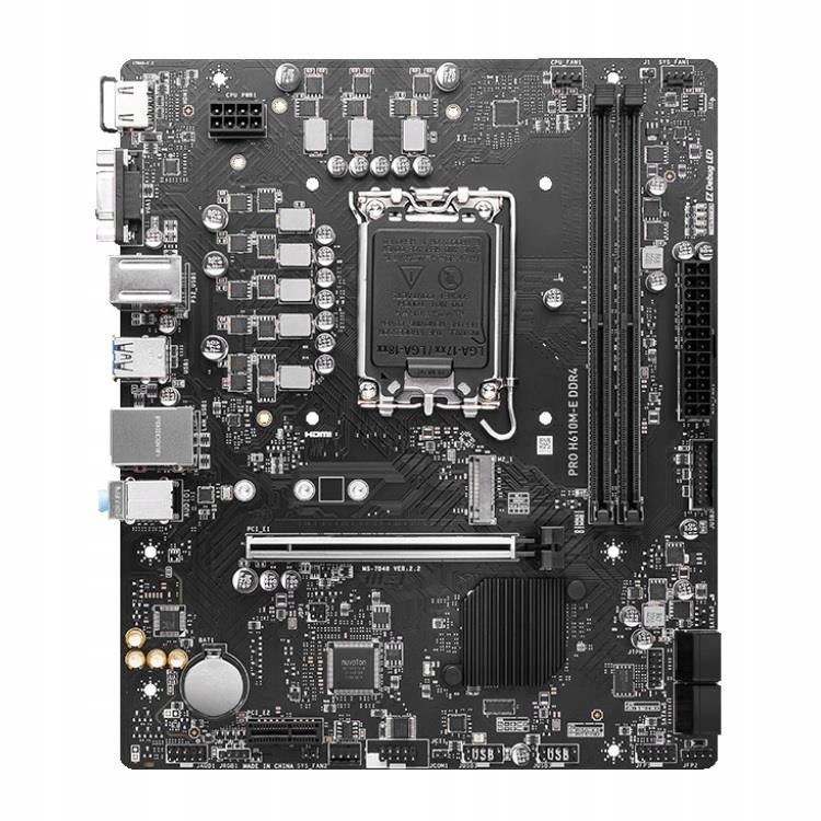 Doska Msi Pro H610M-E DDR4 /H610/DDR4/SATA3/M.2/ USB3.0/PCIe4.0/s.1700/mATX